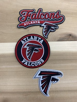 Set Of 3 Atlanta Falcons Embroidered Iron On Patches 2.5 -3 