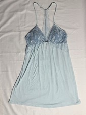 Victoria's Secret Women  s Light Blue Padded Teddy baby doll Nightgown Medium