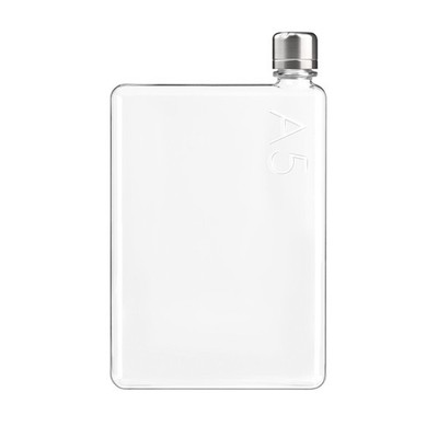 memobottle A5 25oz 750ml Flat Water Bottle BPA-Free Tritan Slim Portable