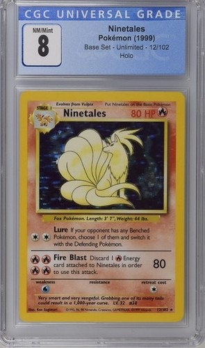 Ninetales graded CGC 8 for sale on eBay