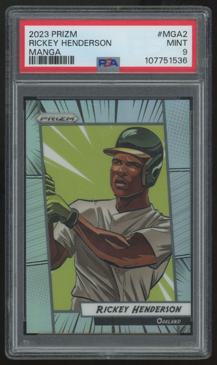 2023 Panini Prizm Rickey Henderson Manga SSP #MGA2 PSA 9