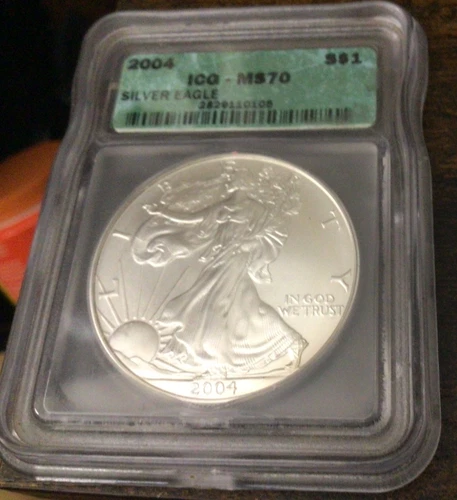 2004 American Silver Eagle Coin MS70 - ICG