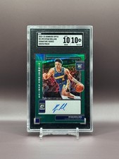 Ryan Rollins 2022-23 Optic Green Signature Series SGC 10 AUTO 10 POP 1 !! Rookie