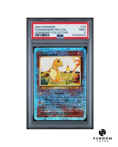 PSA 9 MINT Charmander Reverse Holo 80/110 Legendary Collection Pokemon Card