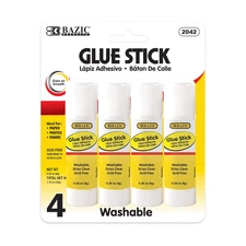 BAZIC Glue Stick 8G/0.28 Oz., White Glue Sticks, Multi-Purpose Acid Free, Ideal