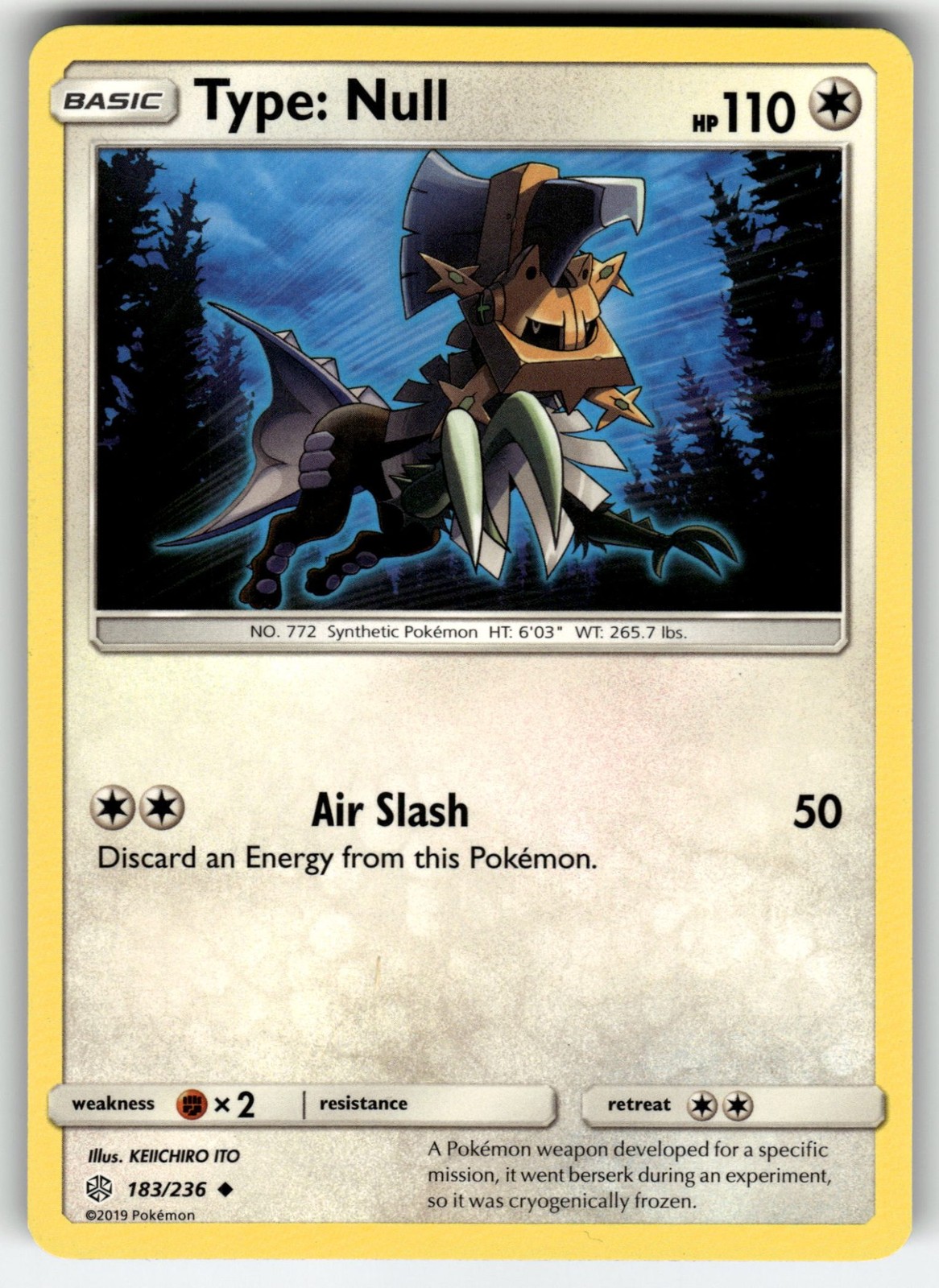 Type: Null 183/236 Uncommon SM - Cosmic Eclipse Pokemon EN Heavily Played HP