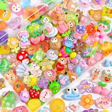 Mixed Colors Slime Charms, Flatback Resin Decor, DIY Craft, 100Pcs
