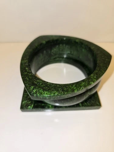 Green Pearl Stacked Bracelet Rockabilly Mod Mid-Century Vintage Bakelite Jewelry