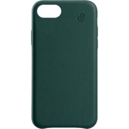 Coque iPhone SE BEETLECASE en cuir véritable vert forêt élégant