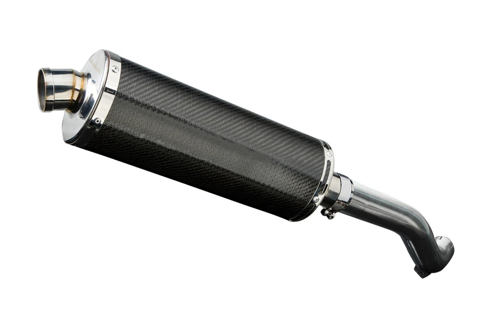 Kit silenciador escape carbono ovalado 14" Honda VFR800 Interceptor 1998-2001 Foto 2 de 4