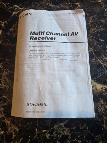Sony STR-DG510 Multi Channel 2007 AV Receiver PLAY TESTED - Picture 4 of 16