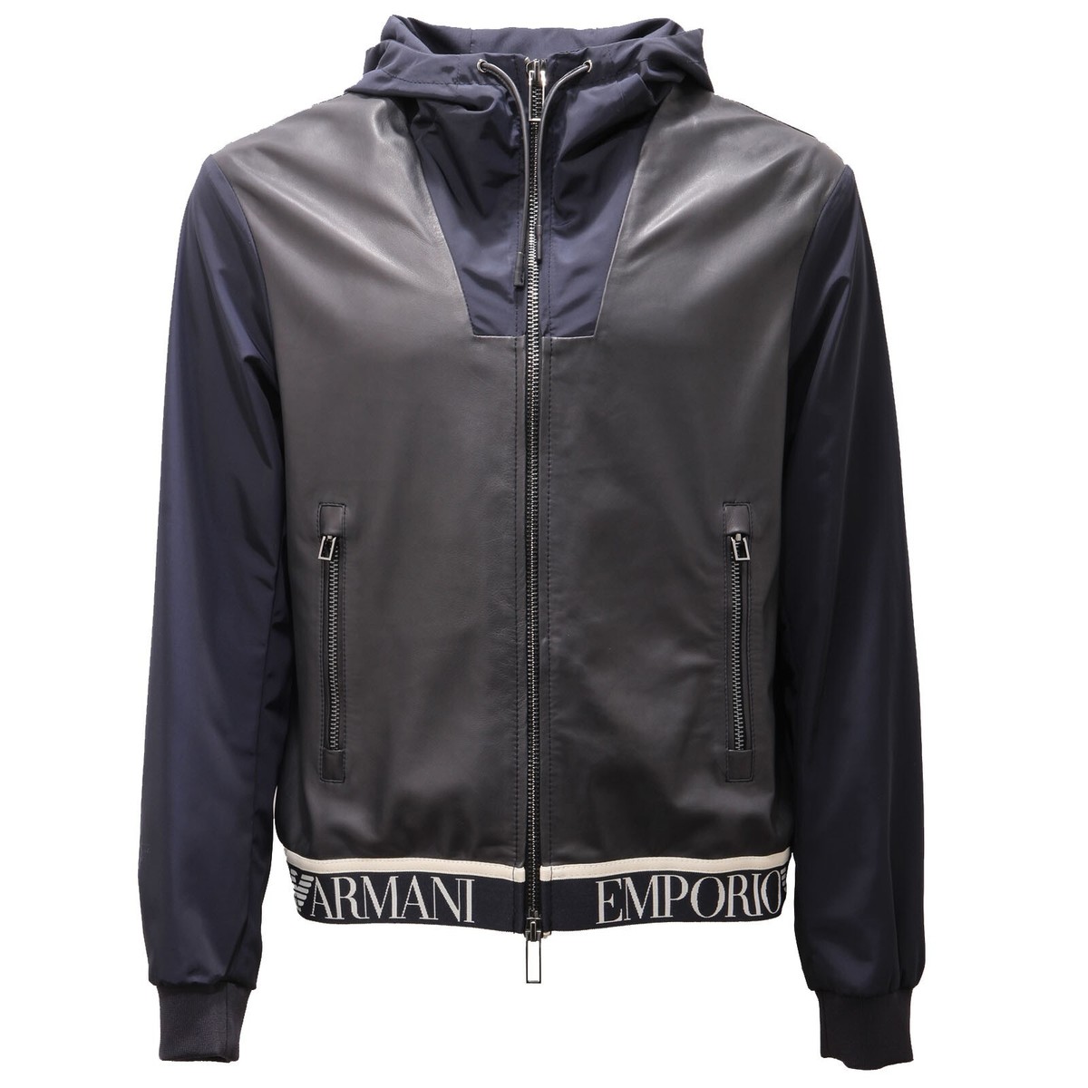 ジャケット・アウター AW2010 EMPORIO ARMANI Leather Jacket Emporio Armani Zipped Leather Jacket | Black | FARFETCH