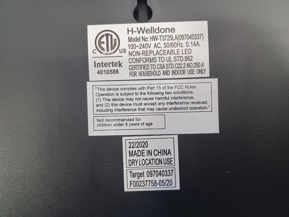 H-Welldone HW-T3725LA placar relógio de tiro decoração esportiva infantil placa de LED plug-in - Imagem 3 de 3