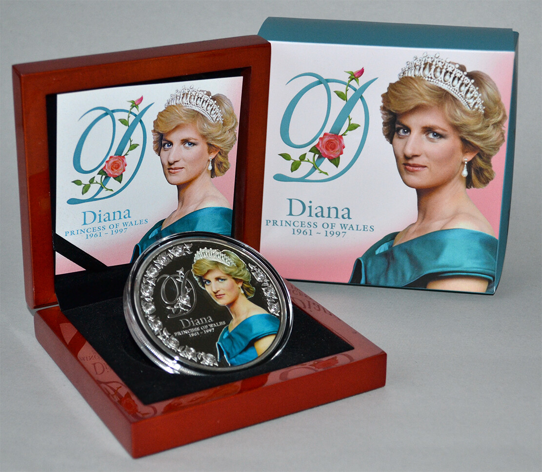 TOKELAU $10 2017 5oz. Silver Proof Diana Princess of Wales Mtg.500