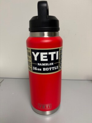 NEW Rescue Red YETI   36 Ounce Chug Bottle - Authentic - New Retired Color