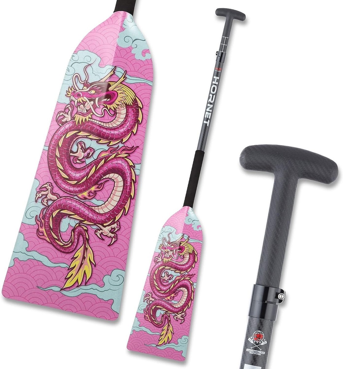 Hornet Watersports Dragon Boat Paddle - Pink Dragon - Clamp