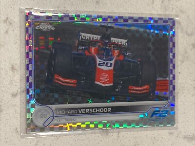 2022 Topps Chrome Formula 1 Richard Verschoor /199 Purple Checker X-Fractor #145