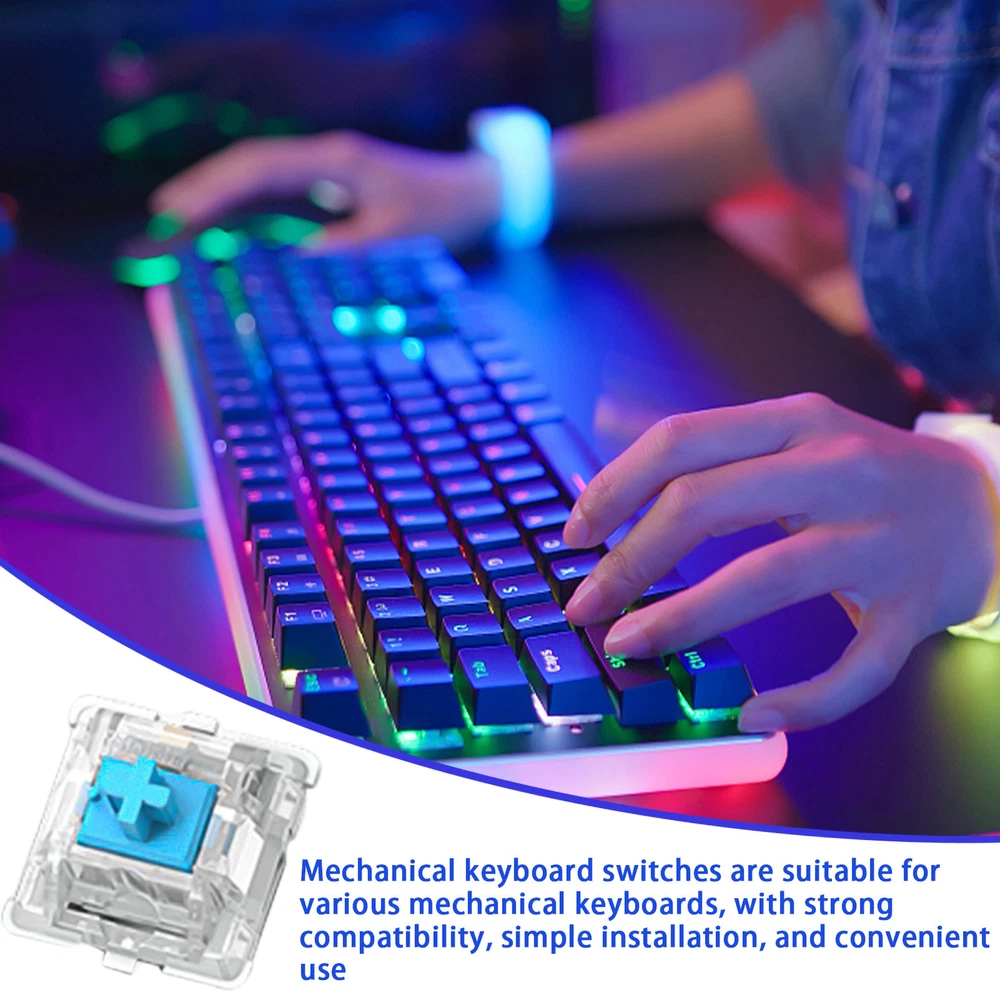 Upgrade your typing experience with this set of 30 mechanical keyboard replacement switch axes for DIY keyboard customization and enhanced performance