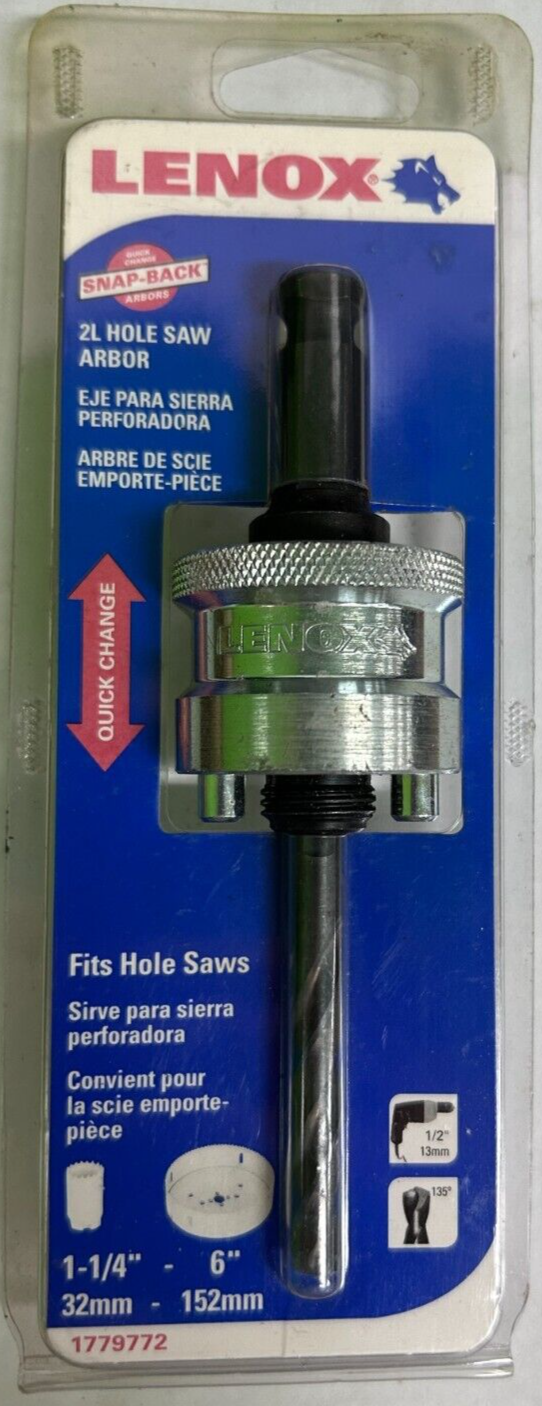 Lenox 1779772 2L Hole Saw Arbor 11/4" 6" eBay