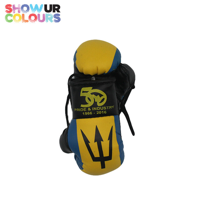 Barbados 50th Independence Memorabilia Mini Boxing Gloves Show Your