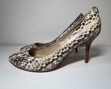 COACH Harlee Snakeskin Embossed Pumps Pointed Toe Heels sz 8B Beautiful/Elegant