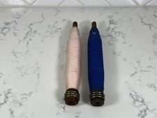 Vintage Wooden Thread Industrial Spools Lot Of 2 - Used