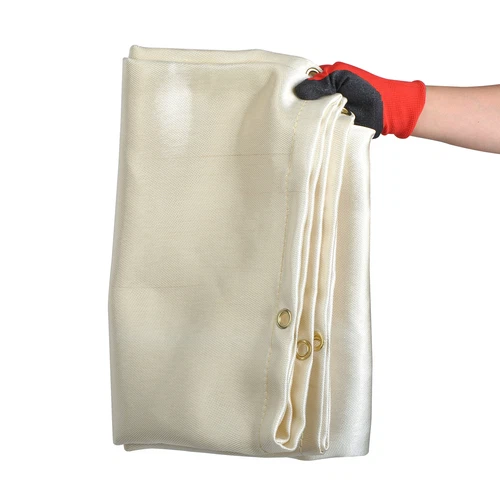 1.2MX1.8M Fiberglass Welding Blanket Cover Protective Fabric Heat Fire Resistant - Picture 1 of 10