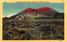 Vintage Postcard- Lava Beds and Sunset Mountain, AZ Early 1900s