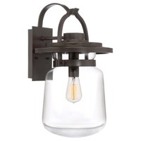 Wandleuchte Wandlampe AußEnleuchte Gartenlampe Bronze Glas B 28Cm IP44