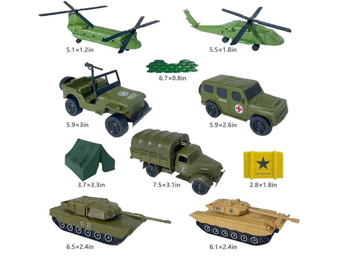 TALGIC Army Men Military Base - Large Set Action Figures, Battle