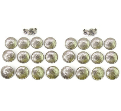 24-pcs 1'' Conchos w/ Rivet Backs Rope Edge Paisley Wave Leather Embellishments