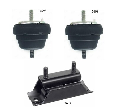 3PCS FRONT MOTOR & TRANS MOUNT FIT 1994-1997 Mazda B2300 2.3L 2WD