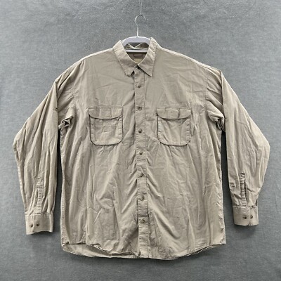 cabelas men s size XL long sleeve button up vented outdoor camp fishing shirt