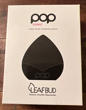 PopSonic Leafbud Sonic Facial Cleansing Device Soften Wrinkles Black