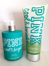 Victoria's Secret PINK Cool  Bright Body Lotion  2in1 Wash  Scrub SET