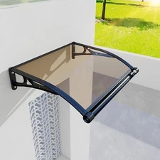 Awning for Window Door Canopy with Aluminum Bracket Gutter Polycarbonate Board