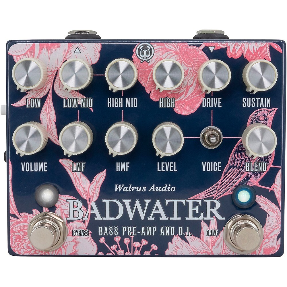 Walrus Audio Badwater Басовый предусилитель D.I. Pedal цветочной серии 2024 Синий