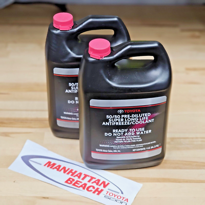 2 Pack OEM Toyota Lexus Super Long Life Pink Antifreeze Coolant