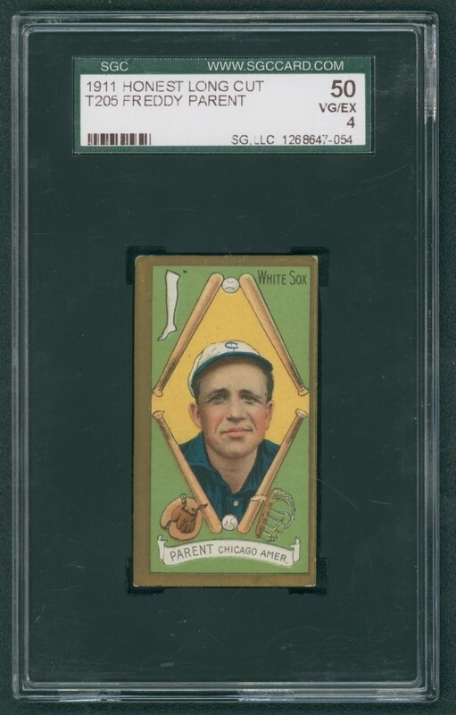 1911 T205 Gold Border Freddy Parent SGC 4 VG Honest Long Cut Chicago White Sox