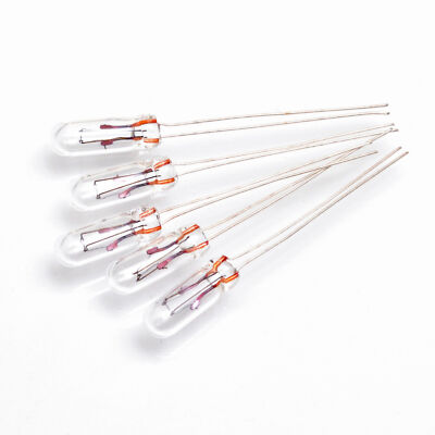 5 x 12V 100mA 0,1A 1,2W / Birne Lampe / Miniature Lamp Bulb T1 ¼ 1/4 T1.25 4mm