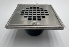 2 Pack Oatey 130 Series Drain Square Silver Black