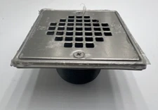 Oatey 130 Series Drain Square Silver Black *PICTURED ITEM ONLY