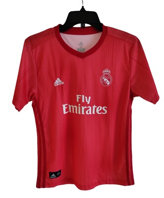 Adidas Fly Emirates Climacool Official Jersey Red Pink Junior Kids