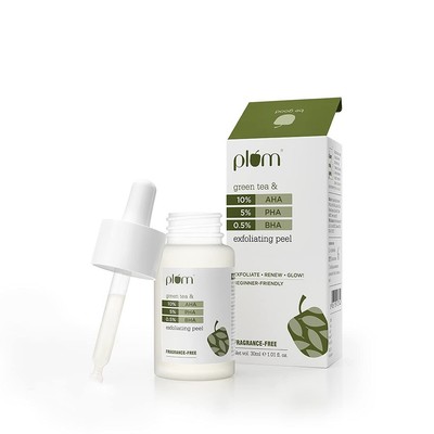 Plum 10 % AHA + 5% PHA + 0.5% BHA Exfoliating Peel with Green Tea  30ml,