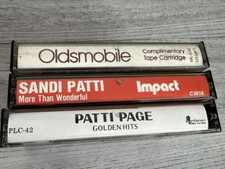 Vintage Lot of 3 Various Cassette Tapes Patti Page, Sandi Patti Oldsmobile