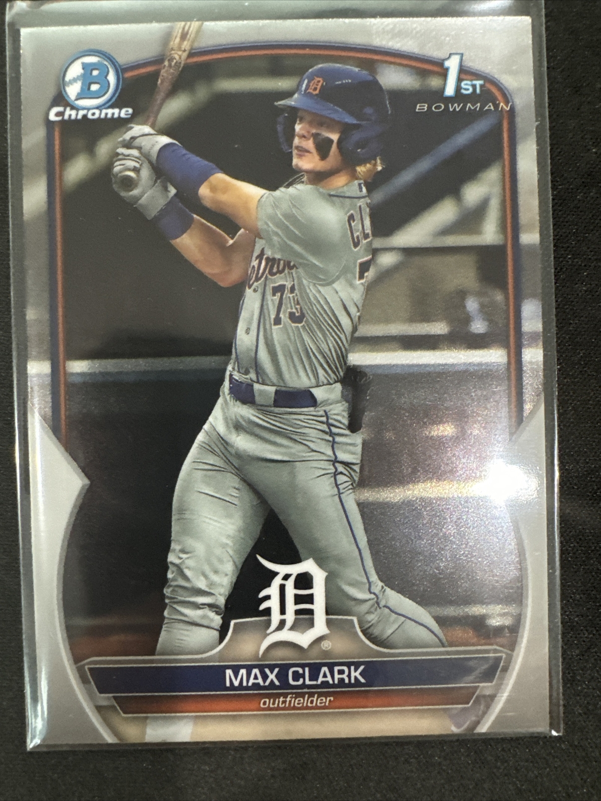 2023 Bowman Chrome Draft Max Clark 1st Prospect #BDC-76 Tigers