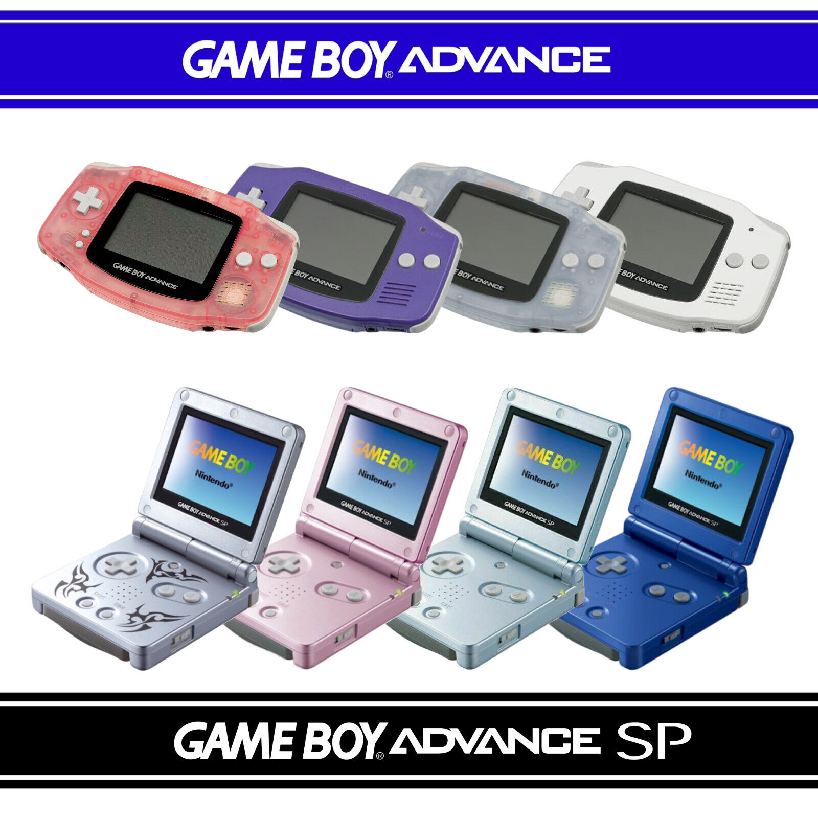 At placere assimilation Forøge Nintendo Game Boy Advance & SP GBA versch. Farben Handheld-Spiel-Konsole  ✋🦸‍♂️✓ | eBay