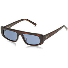 NEW DKNY DK518S Dark Tortoise Rectangular Sunglasses with Blue Lens DKNY Case
