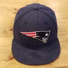 New England Patriots Hat Cap New Era Size 7 1/2 Fitted Blue 59Fifty NFL Football