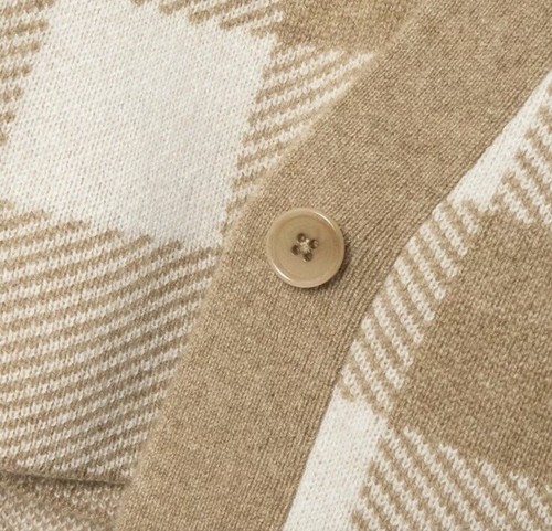 Reformation Tan Autumn Winter Cashmere Twin Set Cardigan Size M New - Picture 3 of 10